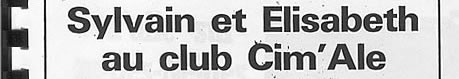 Sylvain et Elisabeth au club Cimeale